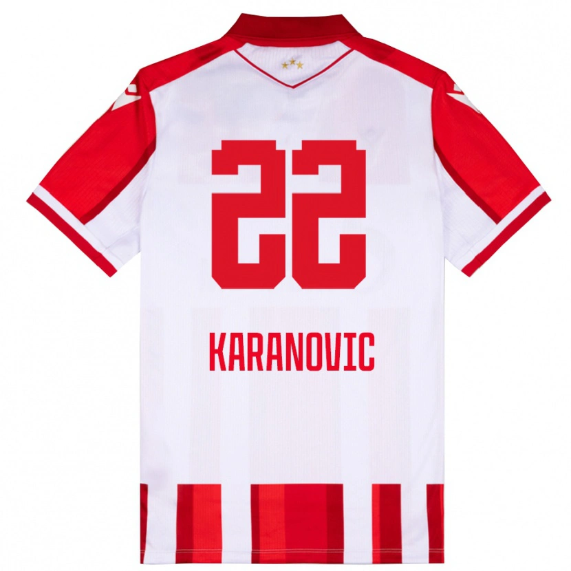Danxen Kinder Danilo Karanovic #22 Rot Weiß Heimtrikot Trikot 2025/26 T-Shirt Österreich