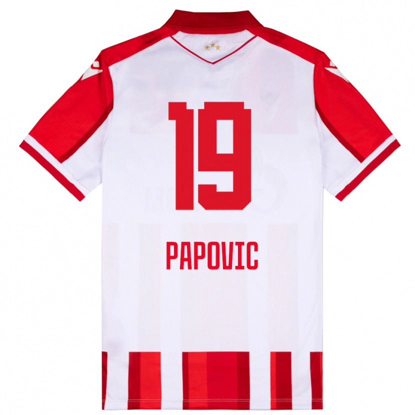 Danxen Kinder Balsa Papovic #19 Rot Weiß Heimtrikot Trikot 2025/26 T-Shirt Österreich