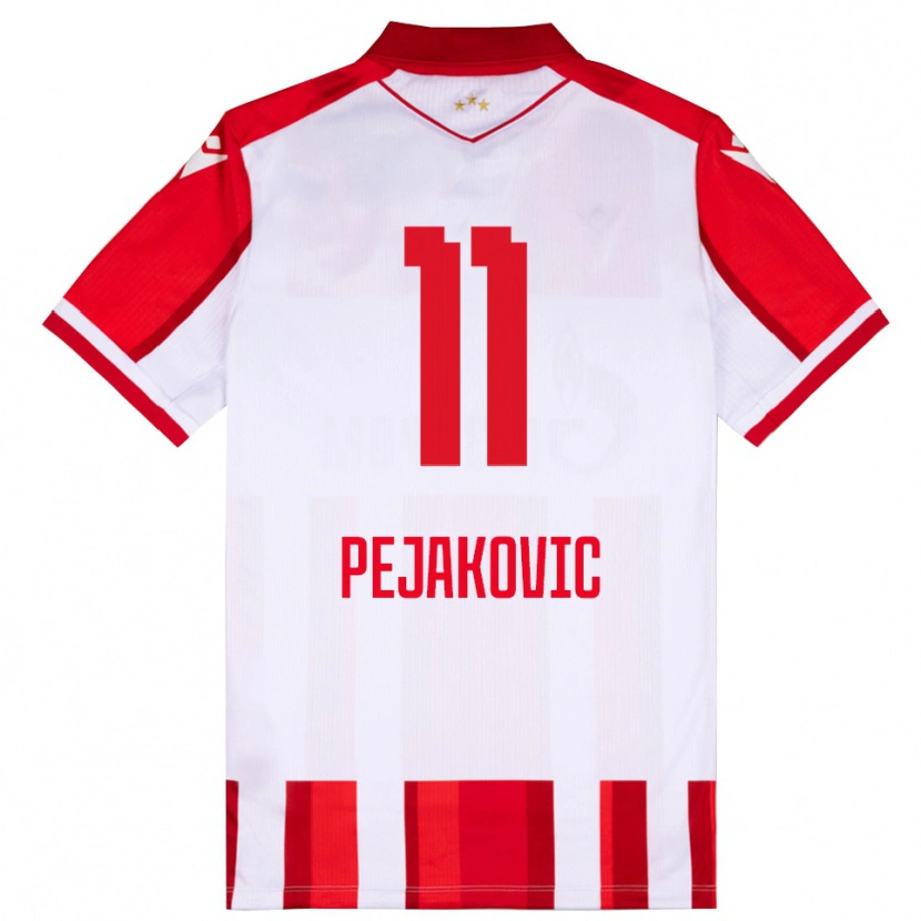 Danxen Kinder Andrija Pejakovic #11 Rot Weiß Heimtrikot Trikot 2025/26 T-Shirt Österreich