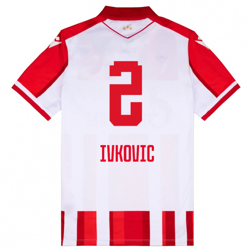Danxen Kinder Ognjen Ivkovic #2 Rot Weiß Heimtrikot Trikot 2025/26 T-Shirt Österreich