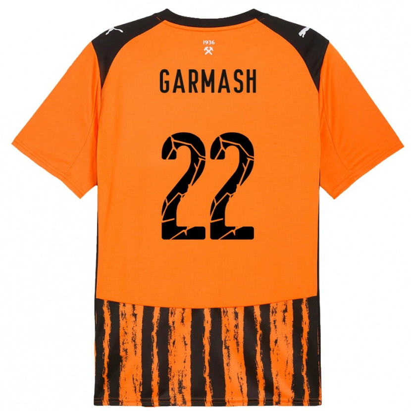 Danxen Kinder Yevgeniy Garmash #22 Orange Schwarz Heimtrikot Trikot 2025/26 T-Shirt Österreich