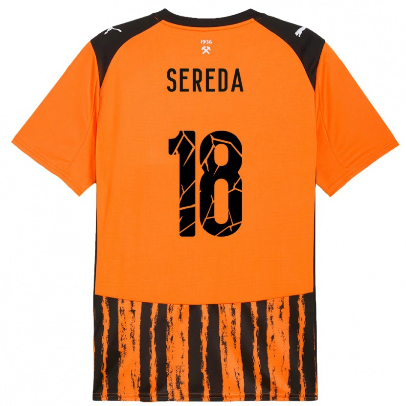 Danxen Kinder Oleksandr Sereda #18 Orange Schwarz Heimtrikot Trikot 2025/26 T-Shirt Österreich