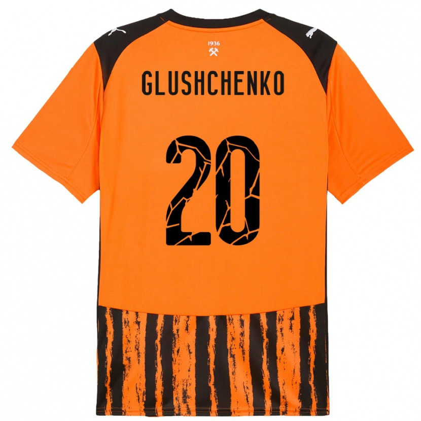 Danxen Kinder Anton Glushchenko #20 Orange Schwarz Heimtrikot Trikot 2025/26 T-Shirt Österreich