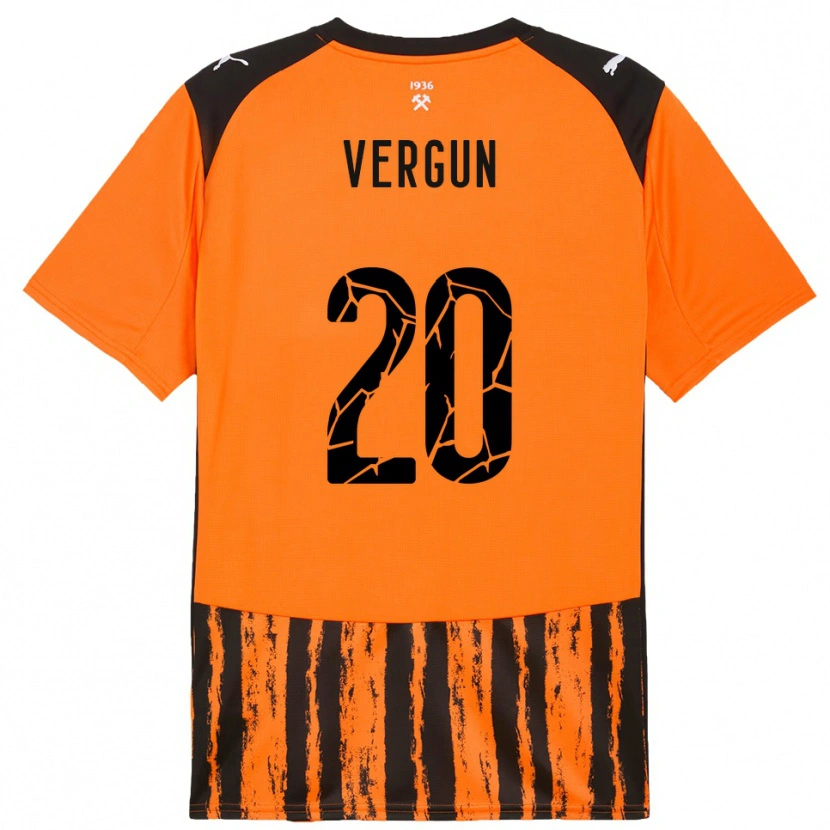 Danxen Kinder Ivan Vergun #20 Orange Schwarz Heimtrikot Trikot 2025/26 T-Shirt Österreich