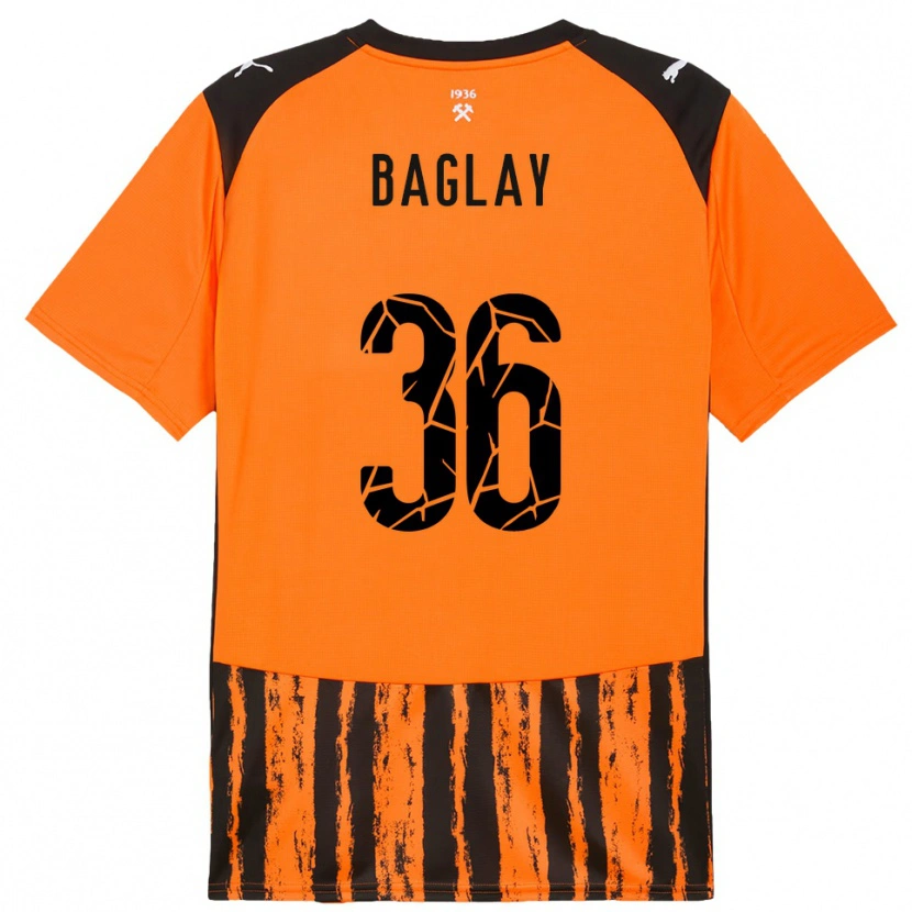 Danxen Kinder Rostyslav Baglay #36 Orange Schwarz Heimtrikot Trikot 2025/26 T-Shirt Österreich