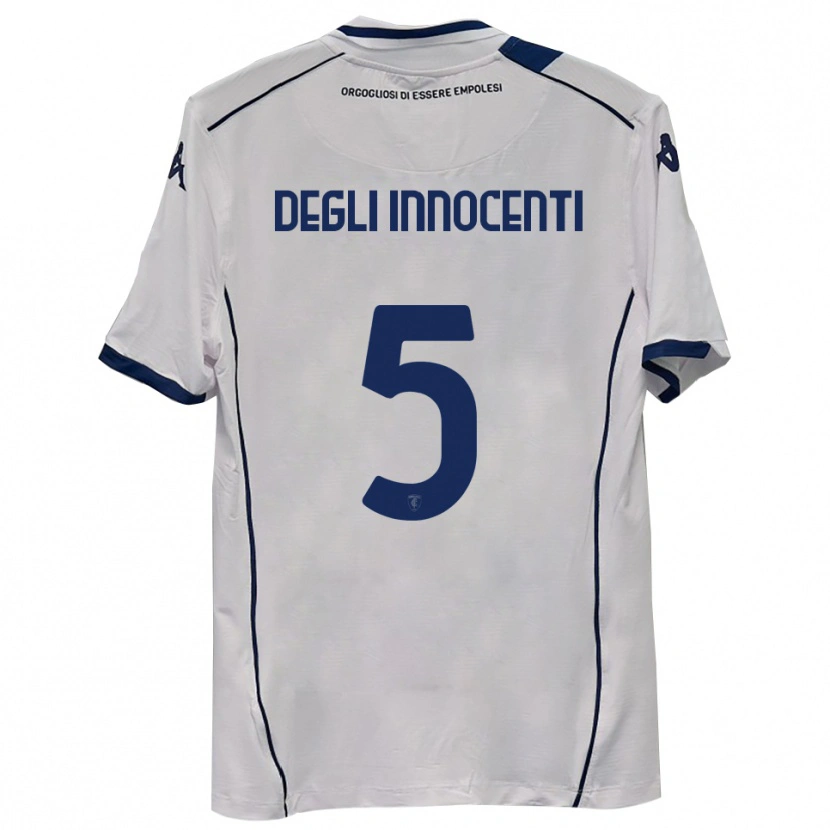 Danxen Kinder Duccio Degli Innocenti #5 Dunkelmarineblau Auswärtstrikot Trikot 2025/26 T-Shirt Österreich