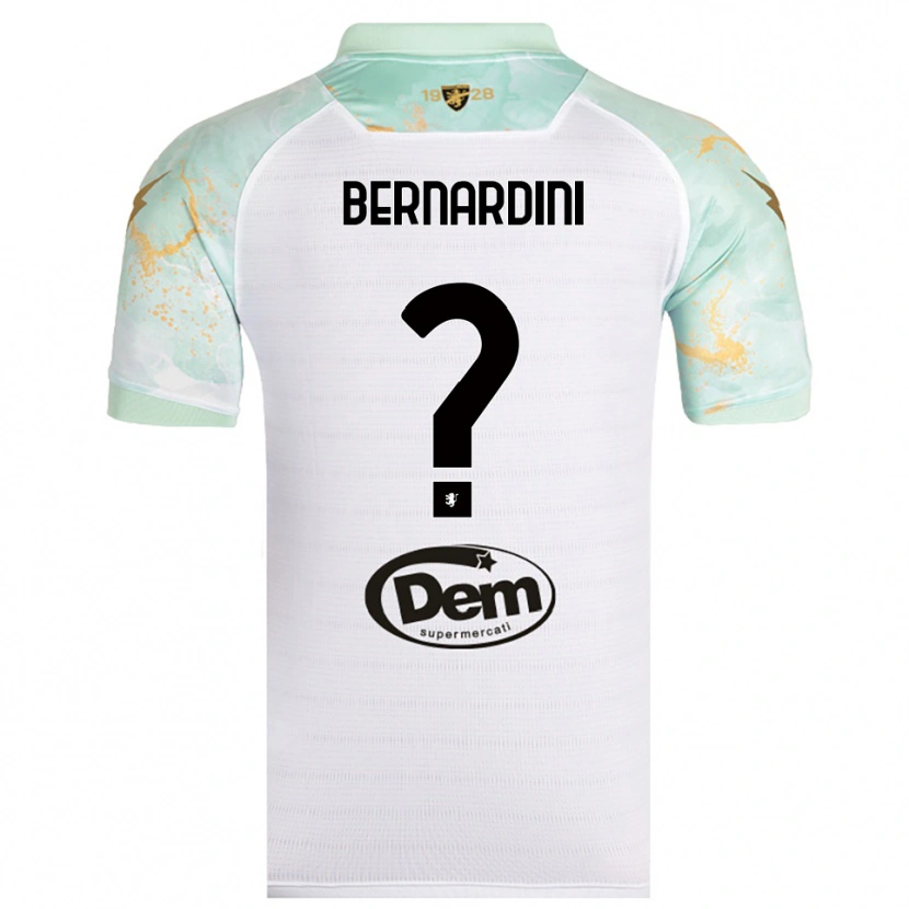 Danxen Kinder Daniele Bernardini #0 Weiß Schwarz Auswärtstrikot Trikot 2025/26 T-Shirt Österreich