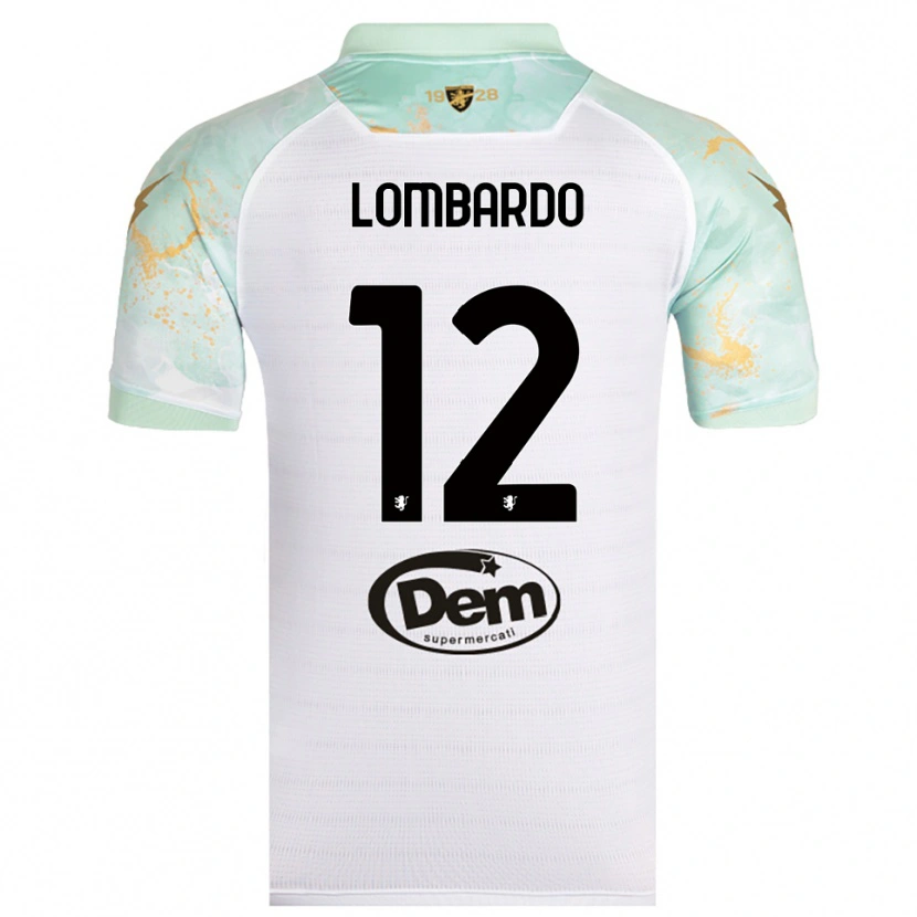 Danxen Kinder Alessandro Lombardo #12 Weiß Schwarz Auswärtstrikot Trikot 2025/26 T-Shirt Österreich
