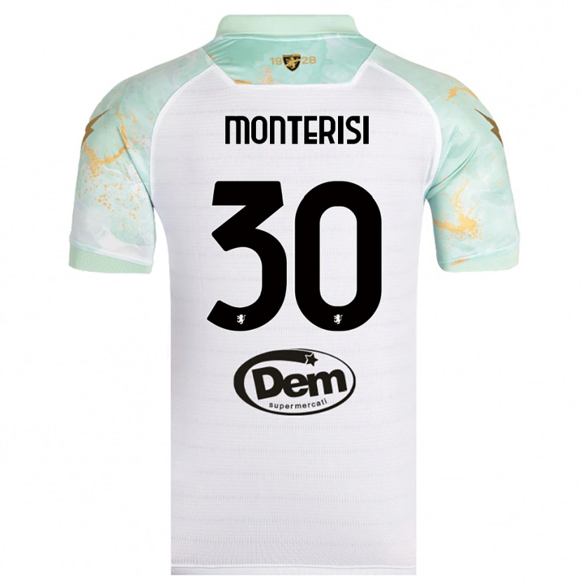 Danxen Kinder Ilario Monterisi #30 Weiß Schwarz Auswärtstrikot Trikot 2025/26 T-Shirt Österreich