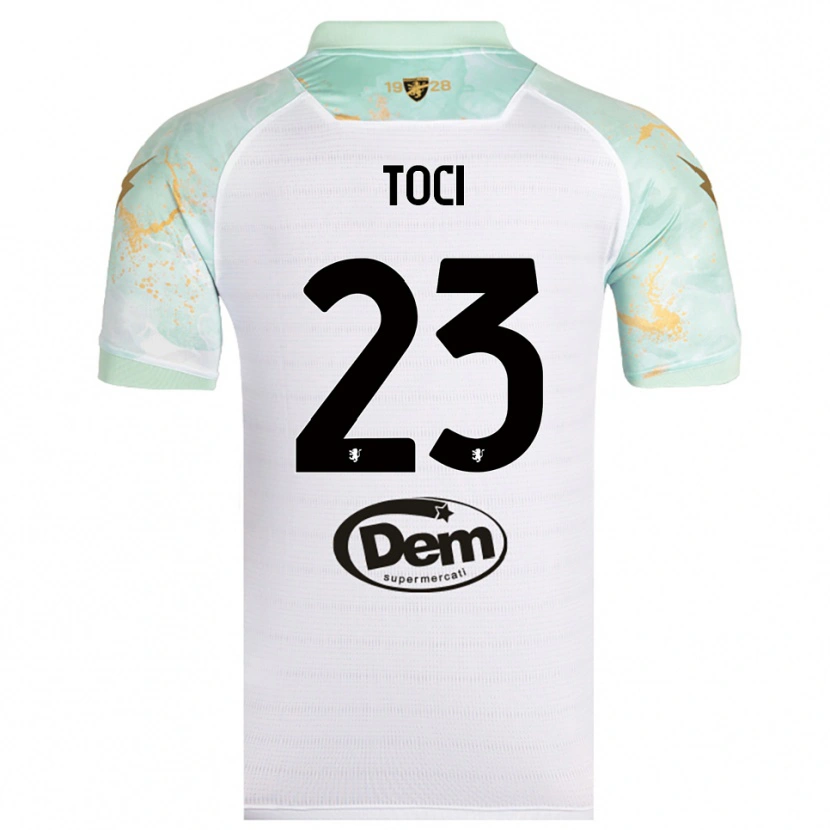 Danxen Kinder Matteo Toci #23 Weiß Schwarz Auswärtstrikot Trikot 2025/26 T-Shirt Österreich