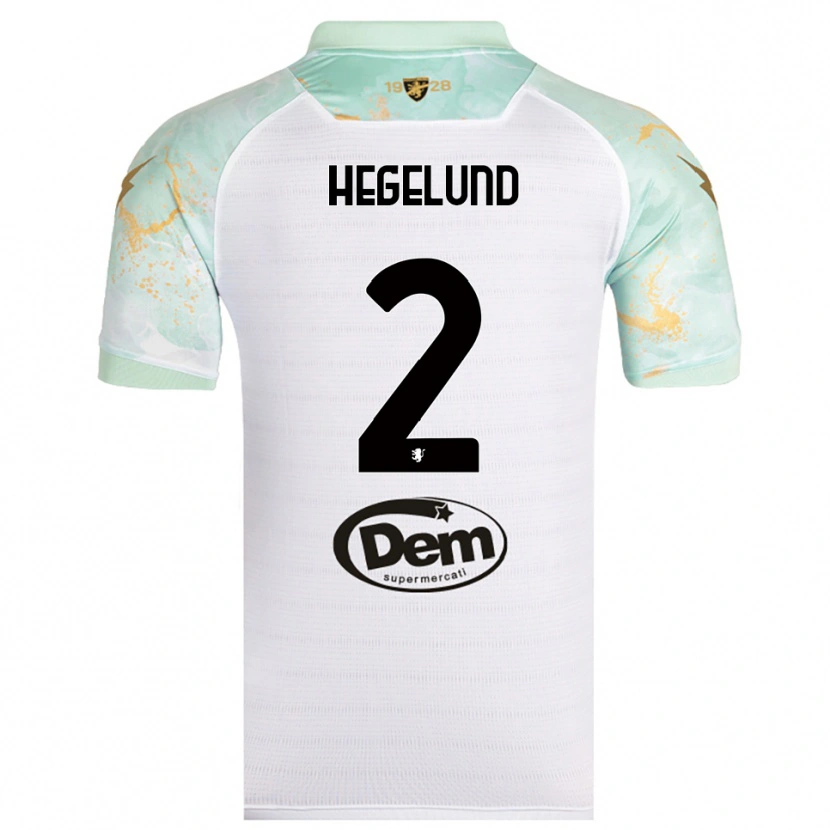 Danxen Kinder Victor Hegelund #2 Weiß Schwarz Auswärtstrikot Trikot 2025/26 T-Shirt Österreich