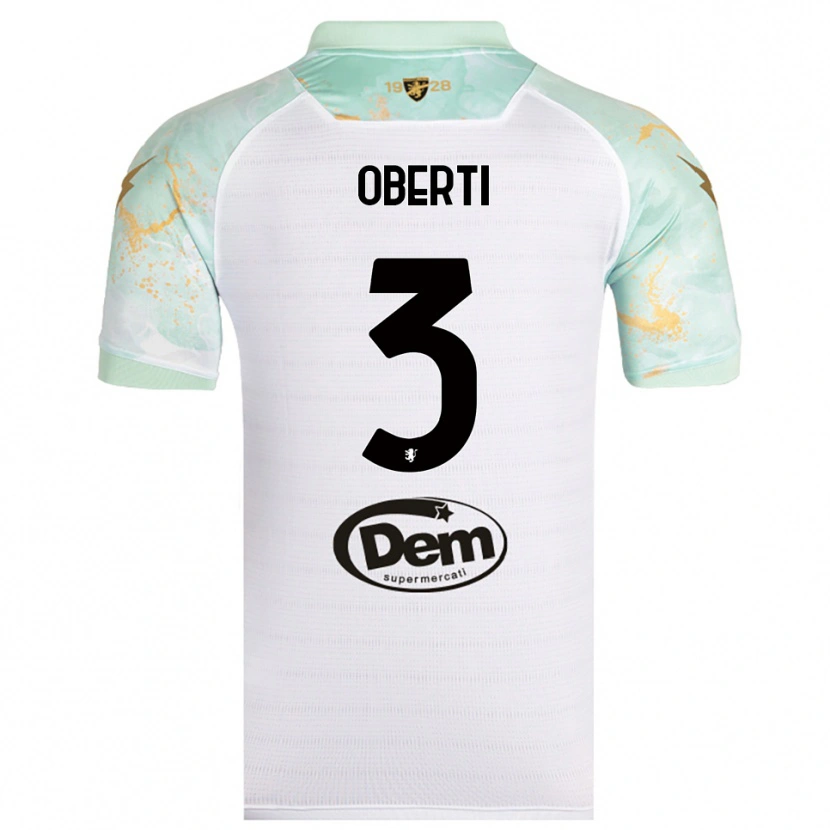 Danxen Kinder Matteo Oberti #3 Weiß Schwarz Auswärtstrikot Trikot 2025/26 T-Shirt Österreich