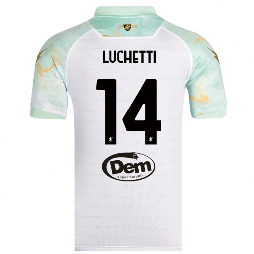Danxen Kinder Alessandro Luchetti #14 Weiß Schwarz Auswärtstrikot Trikot 2025/26 T-Shirt Österreich