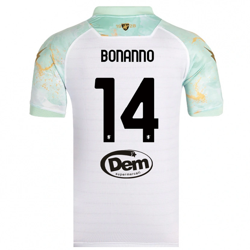 Danxen Kinder Giuseppe Bonanno #14 Weiß Schwarz Auswärtstrikot Trikot 2025/26 T-Shirt Österreich