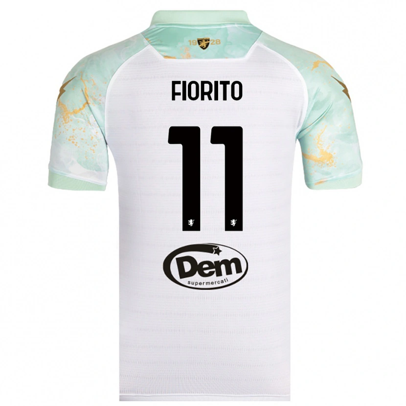 Danxen Kinder Loris Fiorito #11 Weiß Schwarz Auswärtstrikot Trikot 2025/26 T-Shirt Österreich