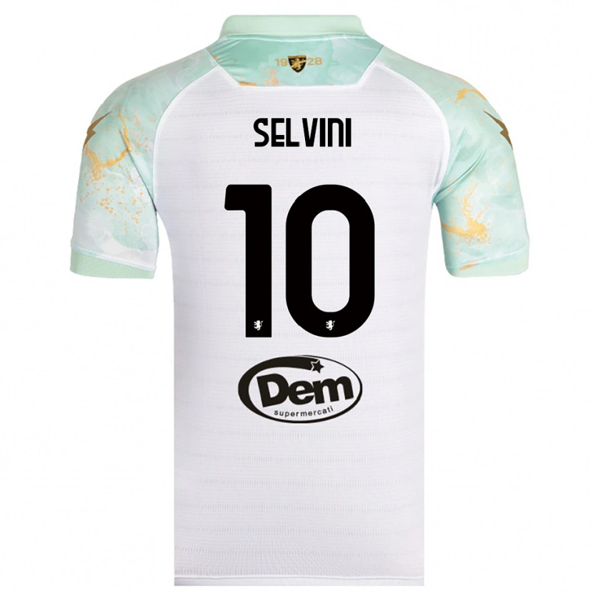 Danxen Kinder Alessandro Selvini #10 Weiß Schwarz Auswärtstrikot Trikot 2025/26 T-Shirt Österreich