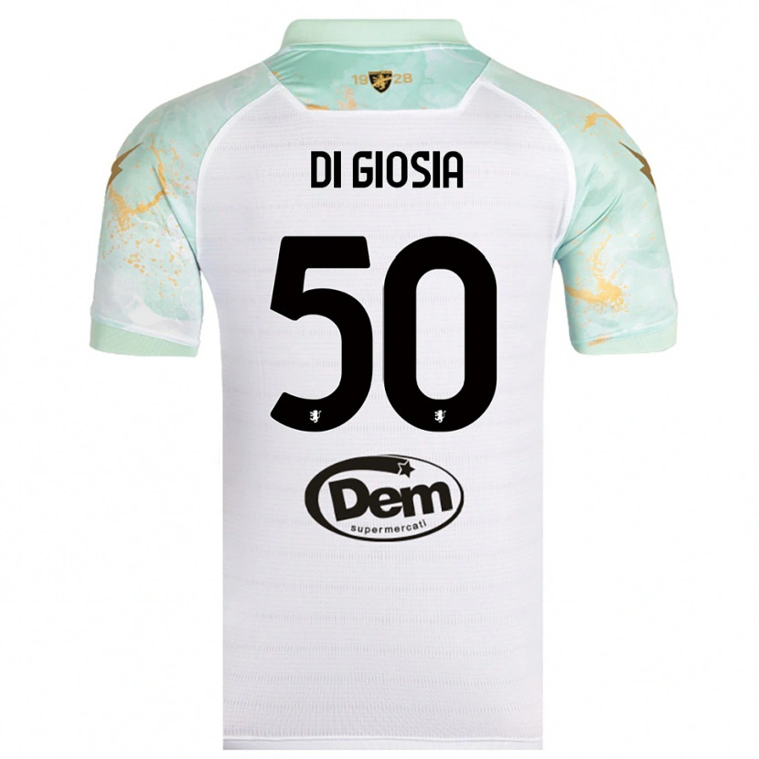 Danxen Kinder Jacopo Di Giosia #50 Weiß Schwarz Auswärtstrikot Trikot 2025/26 T-Shirt Österreich