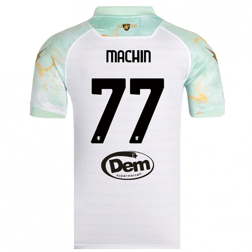 Danxen Kinder José Machín #77 Weiß Schwarz Auswärtstrikot Trikot 2025/26 T-Shirt Österreich