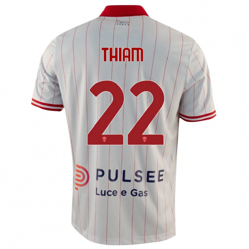 Danxen Kinder Demba Thiam #22 Weiß Rot Blau Auswärtstrikot Trikot 2025/26 T-Shirt Österreich