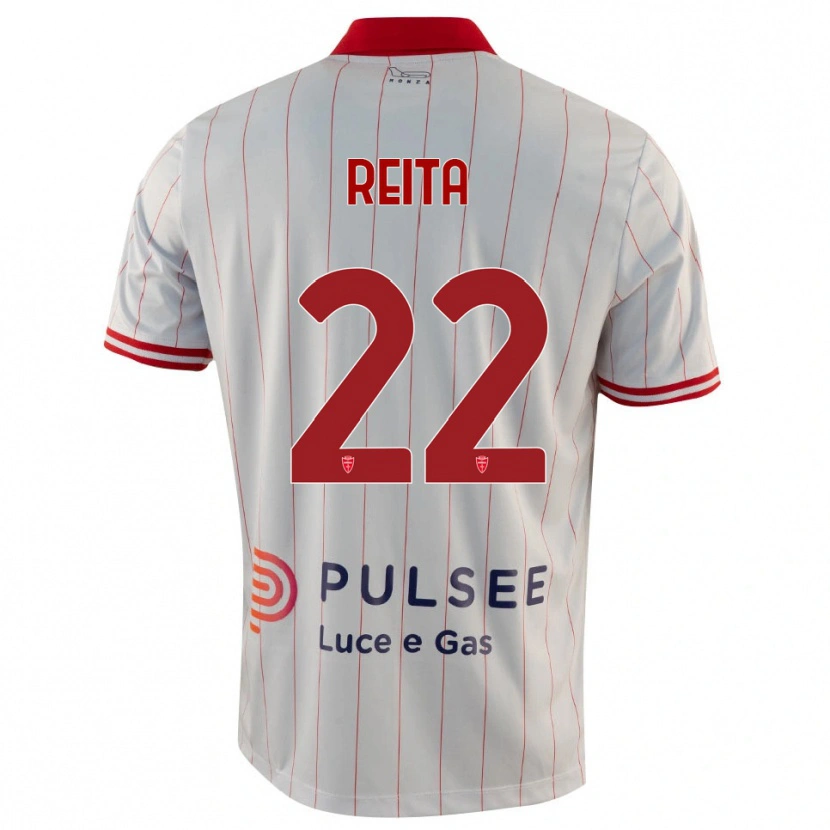 Danxen Kinder Francesco Reita #22 Weiß Rot Blau Auswärtstrikot Trikot 2025/26 T-Shirt Österreich