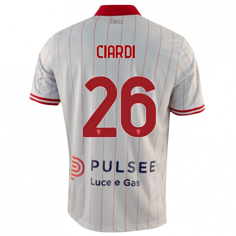 Danxen Kinder Tommaso Ciardi #26 Weiß Rot Blau Auswärtstrikot Trikot 2025/26 T-Shirt Österreich