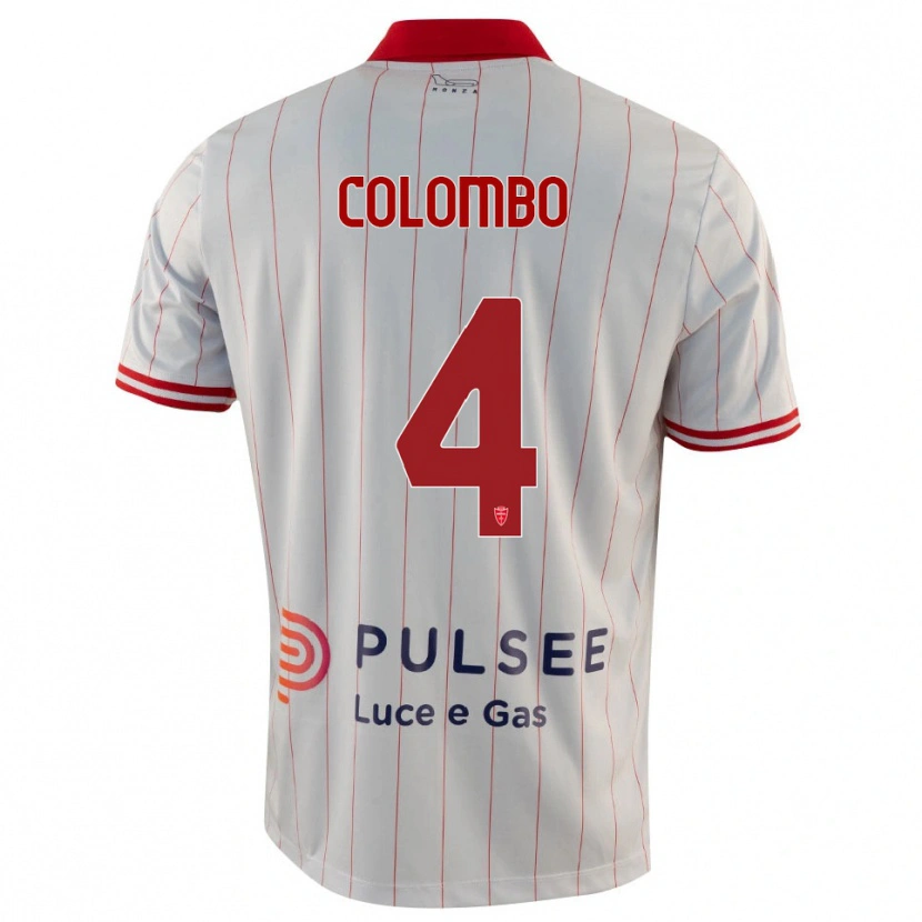 Danxen Kinder Leonardo Colombo #4 Weiß Rot Blau Auswärtstrikot Trikot 2025/26 T-Shirt Österreich
