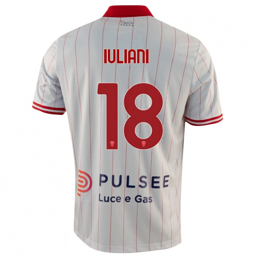 Danxen Kinder Giacomo Iuliani #18 Weiß Rot Blau Auswärtstrikot Trikot 2025/26 T-Shirt Österreich