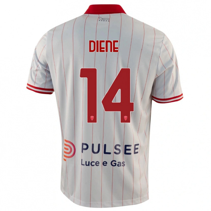 Danxen Kinder Abdou Diene #14 Weiß Rot Blau Auswärtstrikot Trikot 2025/26 T-Shirt Österreich