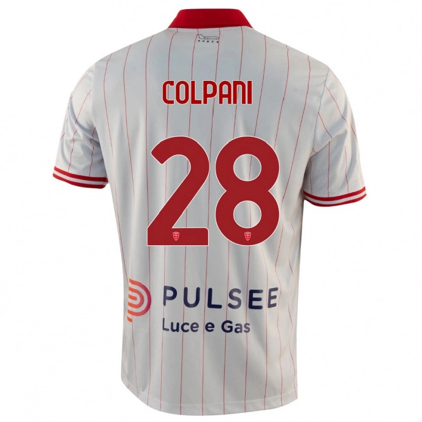 Danxen Kinder Andrea Colpani #28 Weiß Rot Blau Auswärtstrikot Trikot 2025/26 T-Shirt Österreich