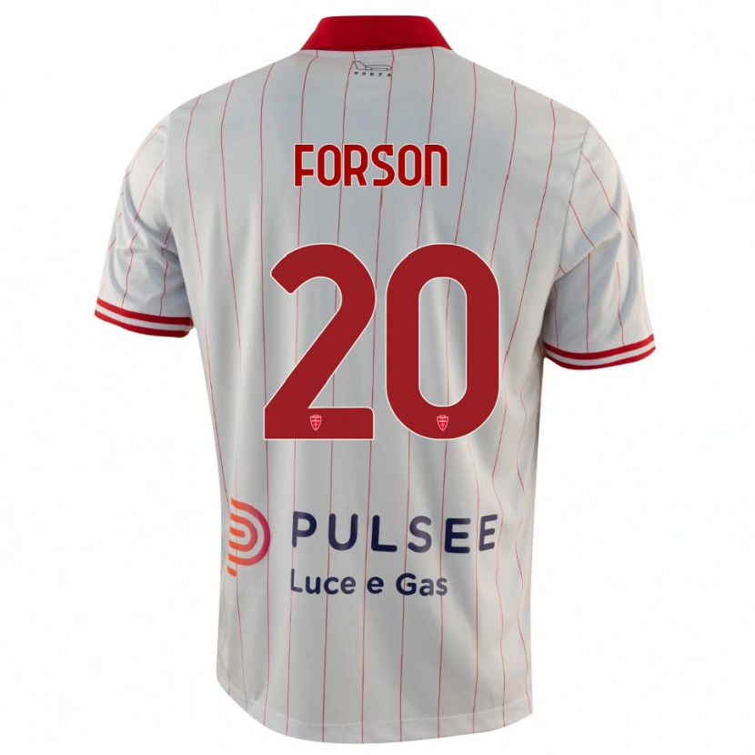Danxen Kinder Omari Forson #20 Weiß Rot Blau Auswärtstrikot Trikot 2025/26 T-Shirt Österreich