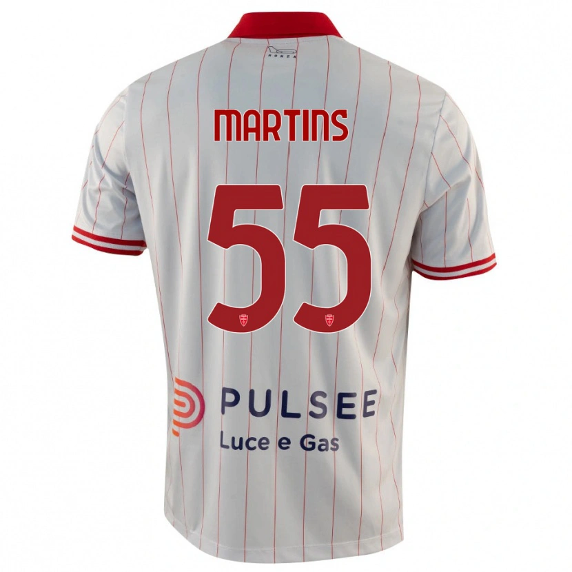 Danxen Kinder Kevin Martins #55 Weiß Rot Blau Auswärtstrikot Trikot 2025/26 T-Shirt Österreich