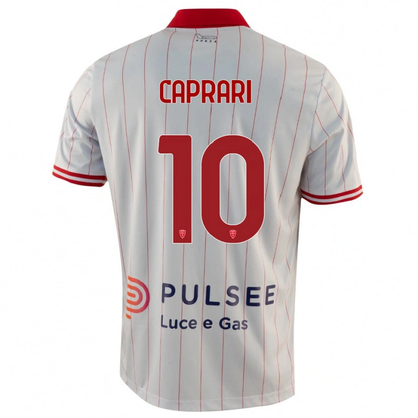 Danxen Kinder Gianluca Caprari #10 Weiß Rot Blau Auswärtstrikot Trikot 2025/26 T-Shirt Österreich