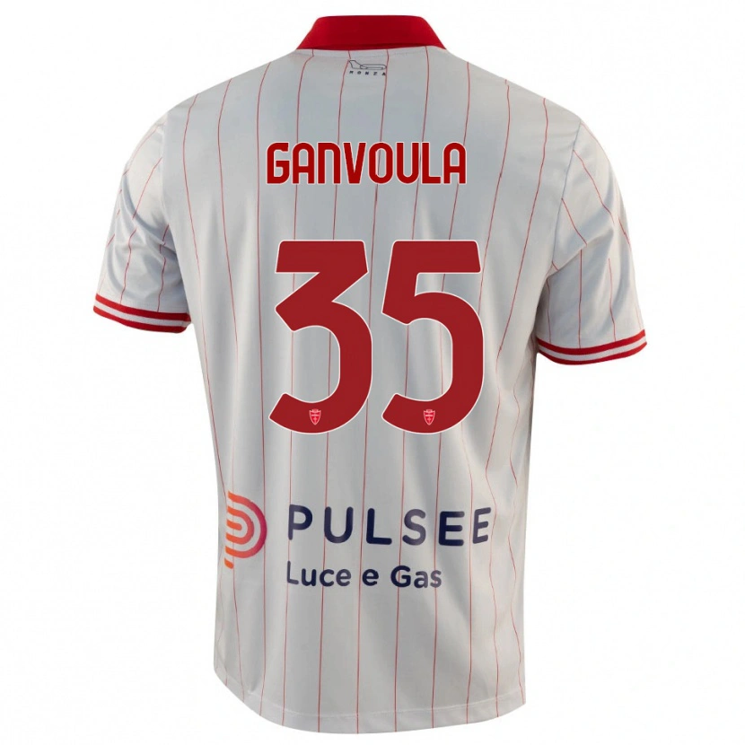 Danxen Kinder Silvere Ganvoula #35 Weiß Rot Blau Auswärtstrikot Trikot 2025/26 T-Shirt Österreich
