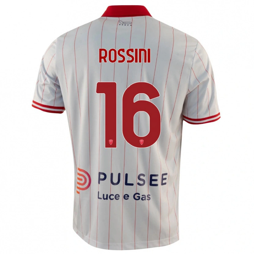Danxen Kinder Andrea Rossini #16 Weiß Rot Blau Auswärtstrikot Trikot 2025/26 T-Shirt Österreich
