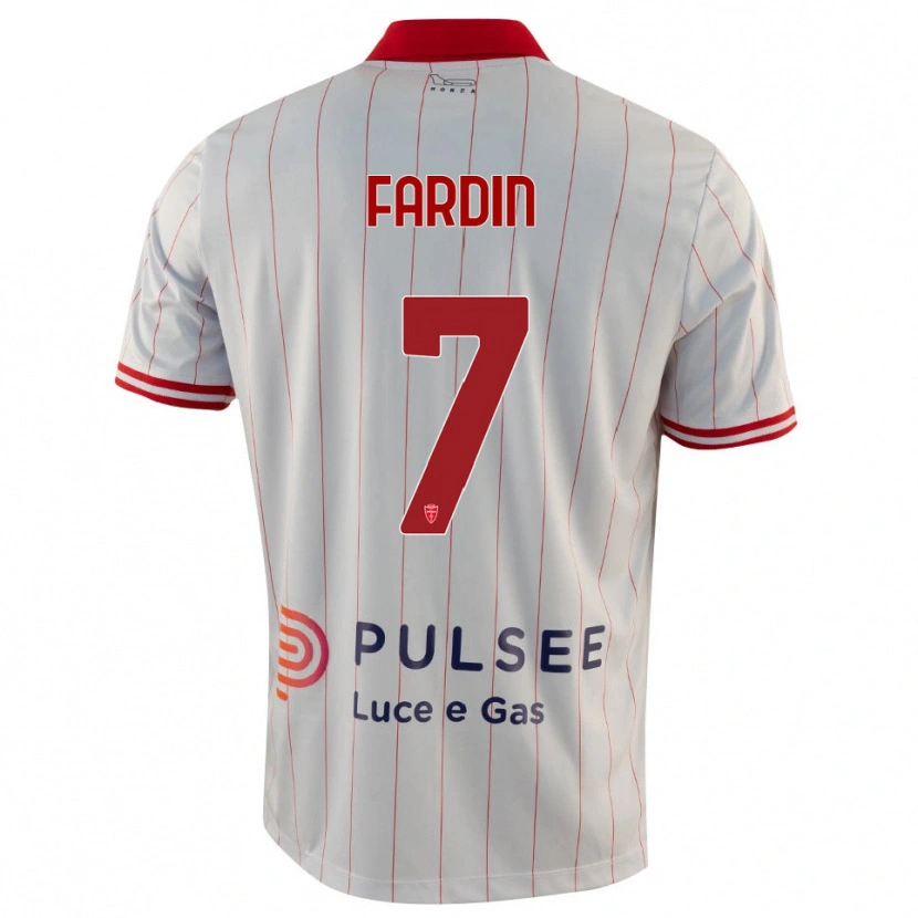 Danxen Kinder Giulio Fardin #7 Weiß Rot Blau Auswärtstrikot Trikot 2025/26 T-Shirt Österreich