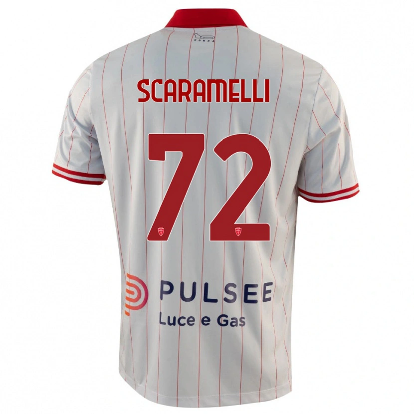 Danxen Kinder Endris Scaramelli #72 Weiß Rot Blau Auswärtstrikot Trikot 2025/26 T-Shirt Österreich