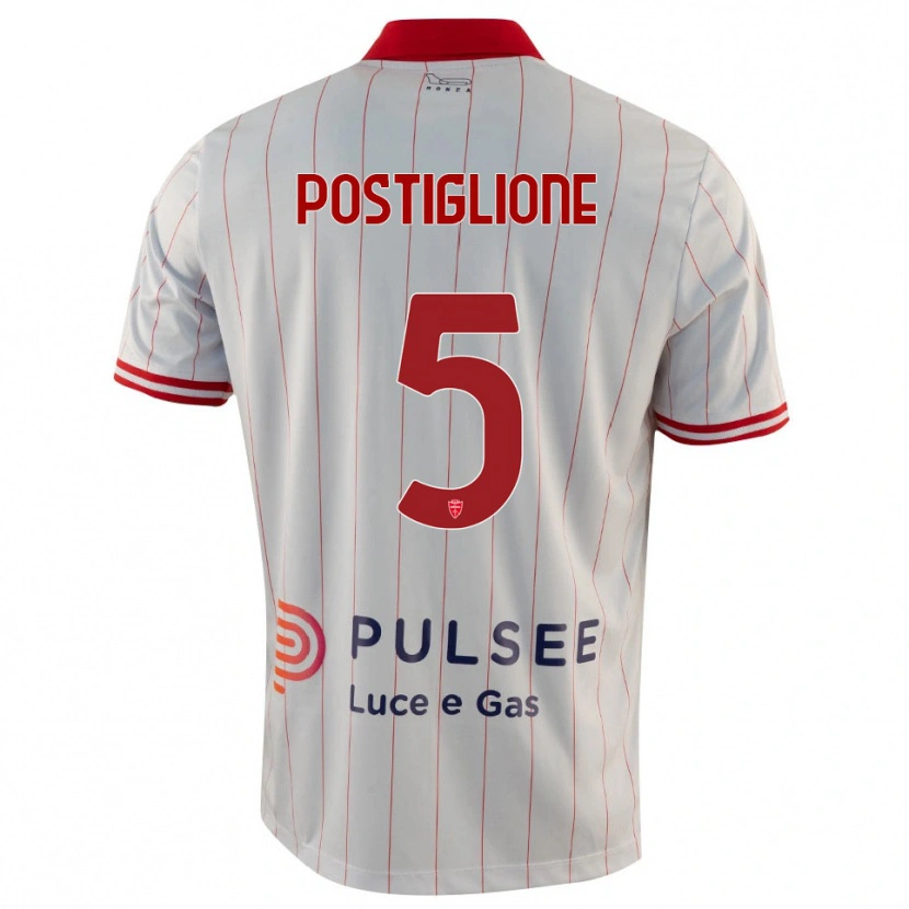 Danxen Kinder Nicolò Postiglione #5 Weiß Rot Blau Auswärtstrikot Trikot 2025/26 T-Shirt Österreich