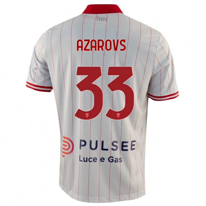 Danxen Kinder Timurs Azarovs #33 Weiß Rot Blau Auswärtstrikot Trikot 2025/26 T-Shirt Österreich