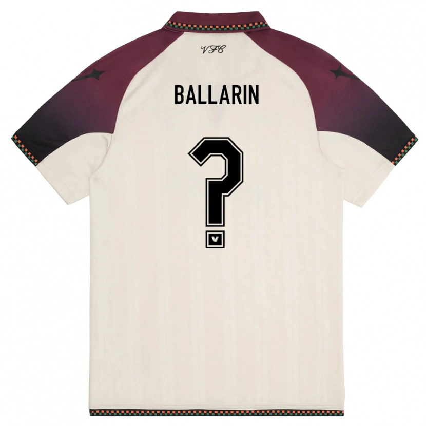 Danxen Kinder Francesco Ballarin #0 Cremefarben Burgund Auswärtstrikot Trikot 2025/26 T-Shirt Österreich