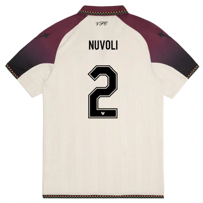 Danxen Kinder Francesco Nuvoli #2 Cremefarben Burgund Auswärtstrikot Trikot 2025/26 T-Shirt Österreich