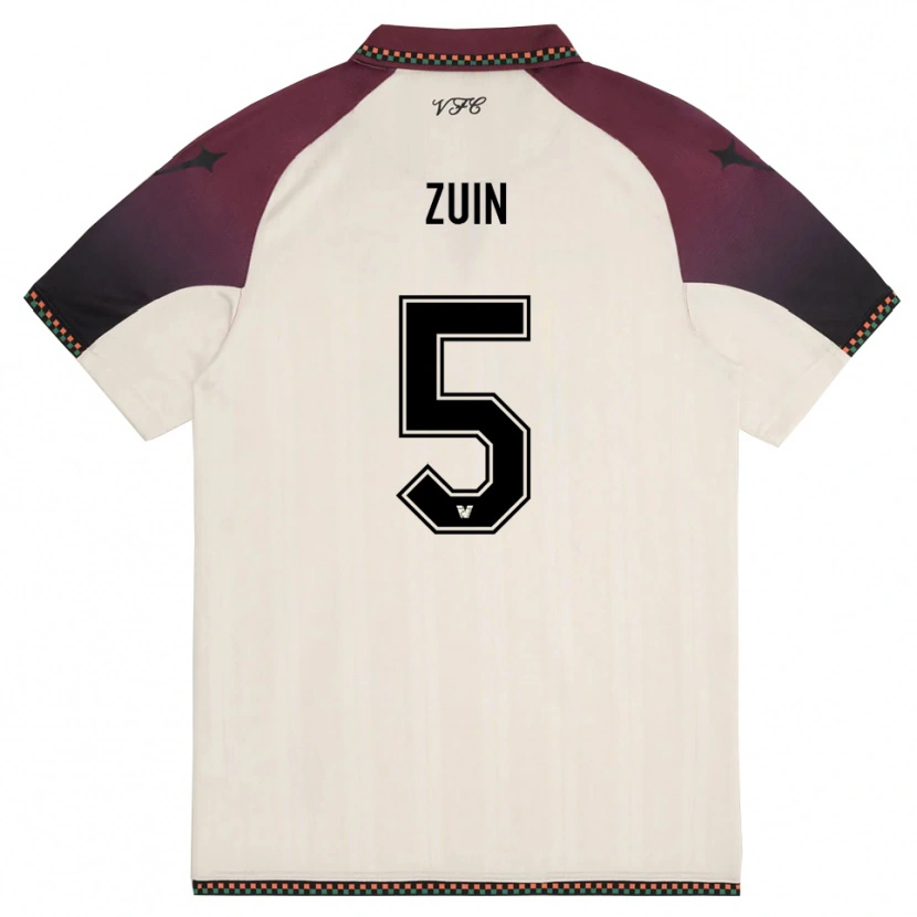 Danxen Kinder Gregorio Zuin #5 Cremefarben Burgund Auswärtstrikot Trikot 2025/26 T-Shirt Österreich