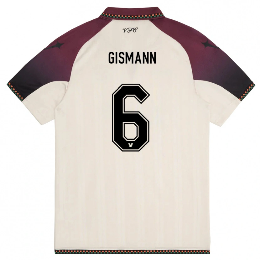 Danxen Kinder Lynn Gismann #6 Cremefarben Burgund Auswärtstrikot Trikot 2025/26 T-Shirt Österreich