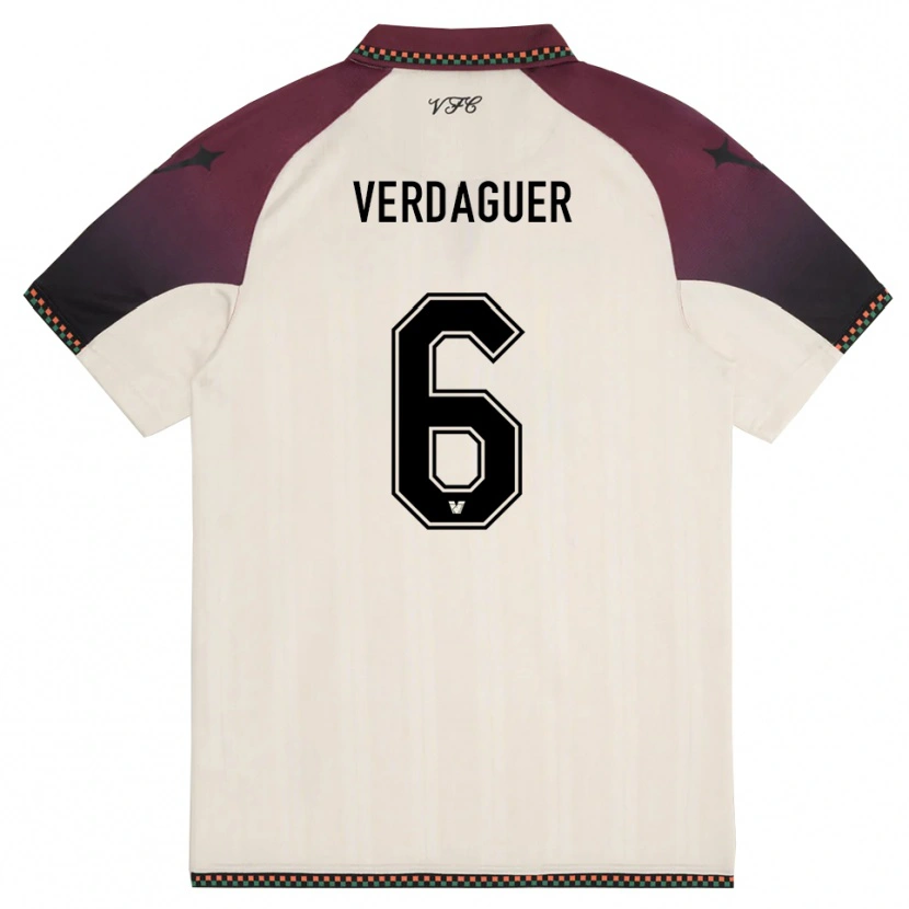 Danxen Kinder Judith Verdaguer #6 Cremefarben Burgund Auswärtstrikot Trikot 2025/26 T-Shirt Österreich