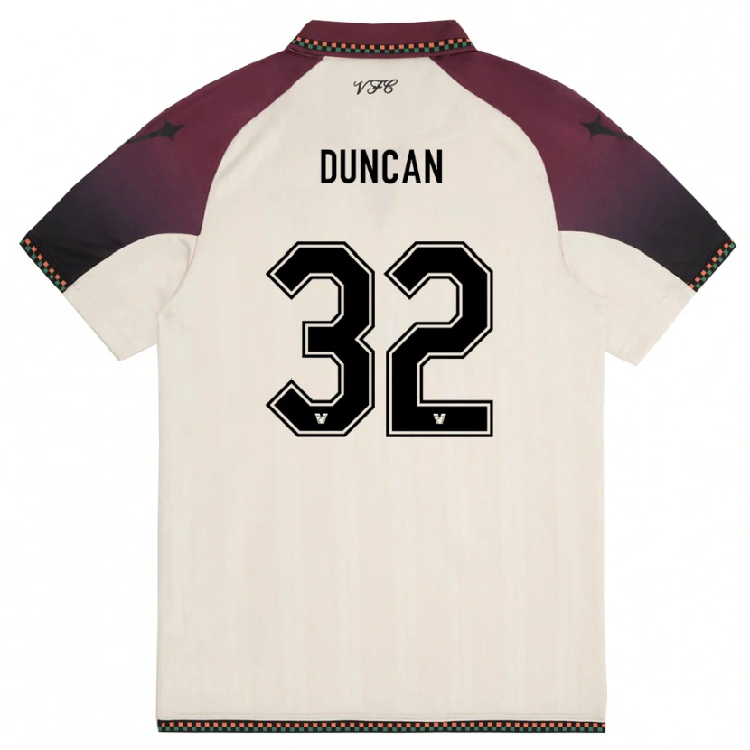 Danxen Kinder Alfred Duncan #32 Cremefarben Burgund Auswärtstrikot Trikot 2025/26 T-Shirt Österreich