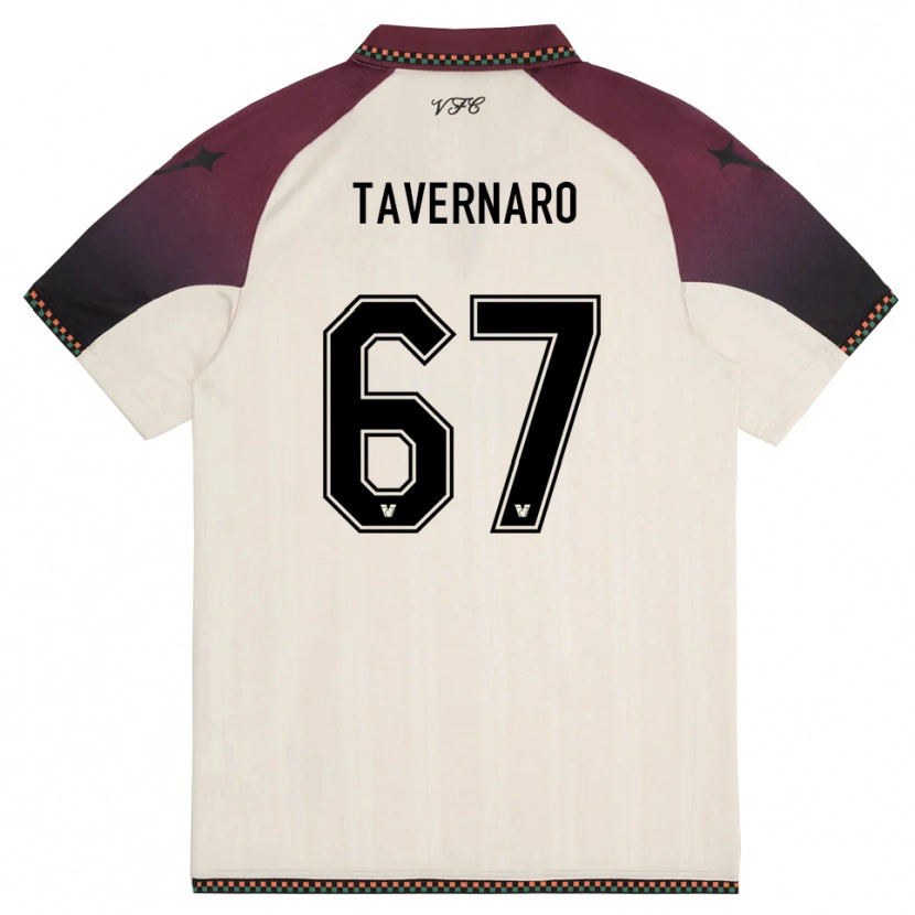 Danxen Kinder Federico Tavernaro #67 Cremefarben Burgund Auswärtstrikot Trikot 2025/26 T-Shirt Österreich