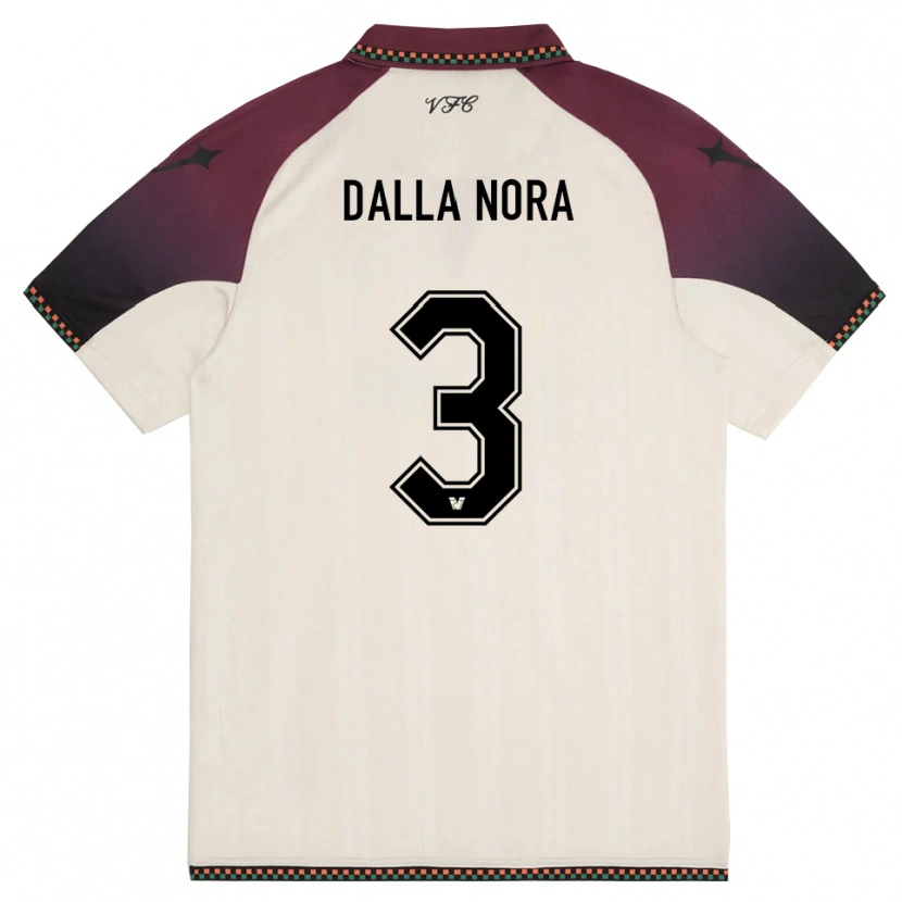 Danxen Kinder Edoardo Dalla Nora #3 Cremefarben Burgund Auswärtstrikot Trikot 2025/26 T-Shirt Österreich