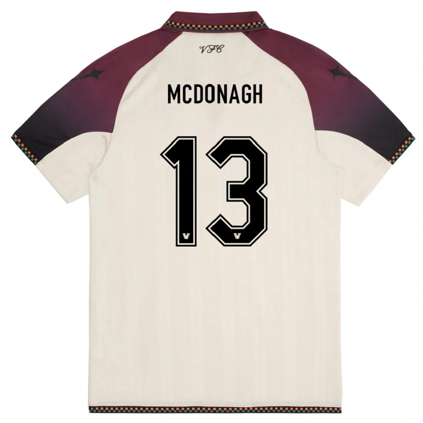 Danxen Kinder Oisin Mcdonagh #13 Cremefarben Burgund Auswärtstrikot Trikot 2025/26 T-Shirt Österreich