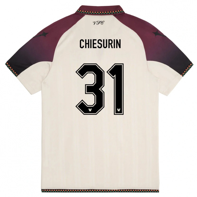 Danxen Kinder Alberto Chiesurin #31 Cremefarben Burgund Auswärtstrikot Trikot 2025/26 T-Shirt Österreich