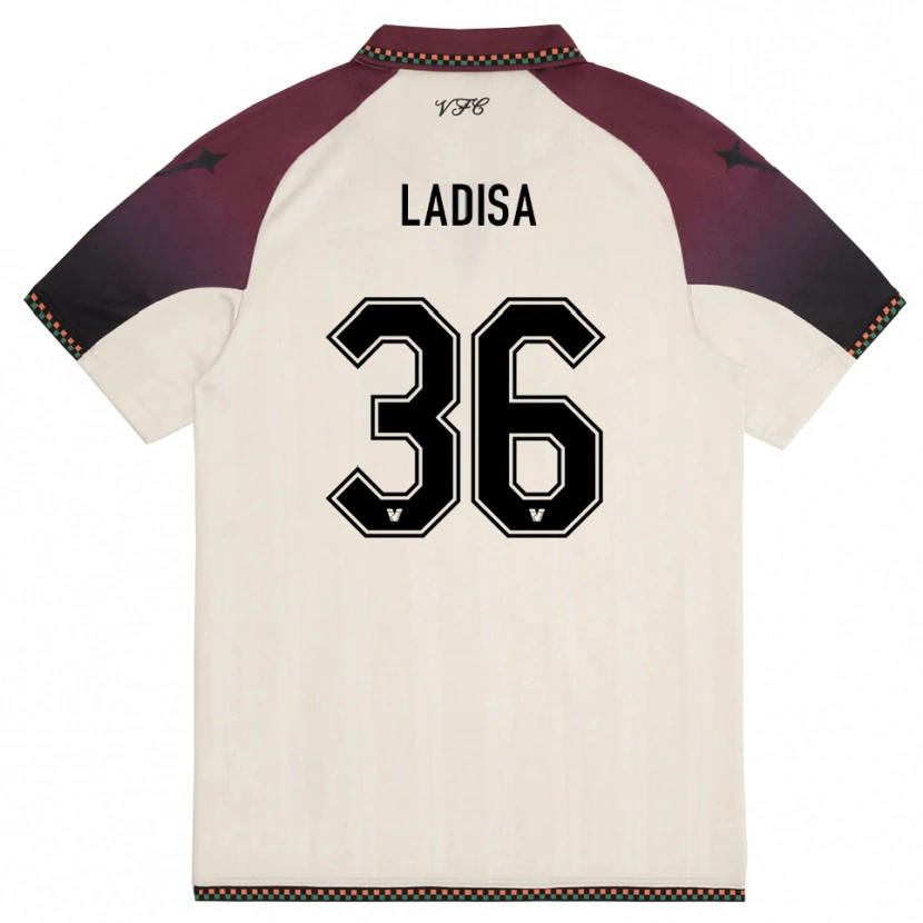 Danxen Kinder Marco Ladisa #36 Cremefarben Burgund Auswärtstrikot Trikot 2025/26 T-Shirt Österreich