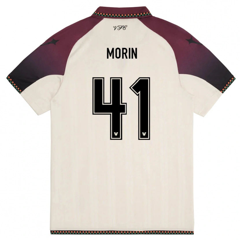 Danxen Kinder Elena Morin #41 Cremefarben Burgund Auswärtstrikot Trikot 2025/26 T-Shirt Österreich